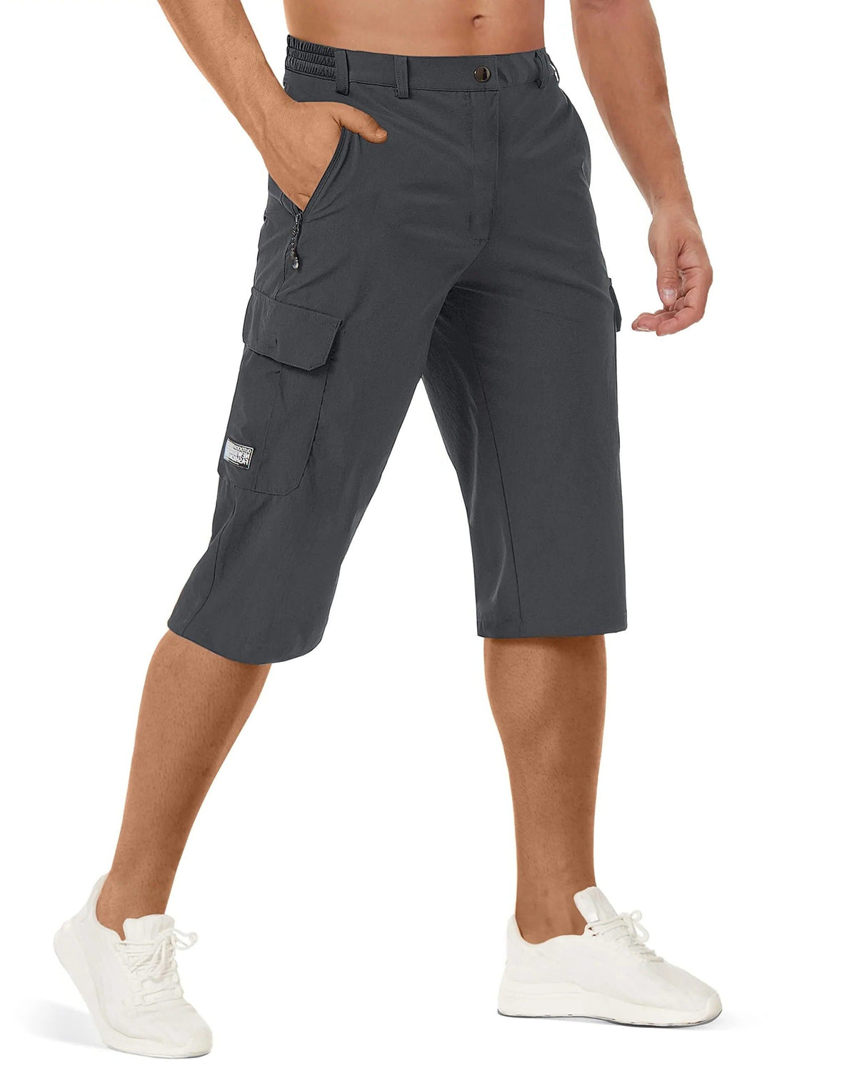 Short Cargo avec Poches Latérales pour Homme - Gris foncé