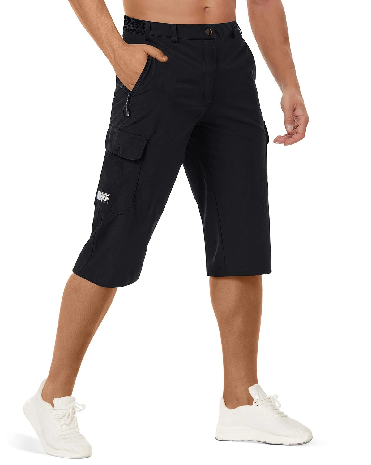 Short Cargo avec Poches Latérales pour Homme - Noir