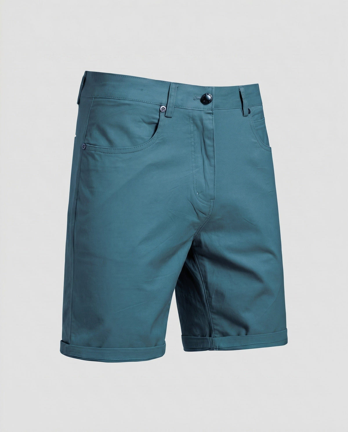 Short Chino à Revers pour Homme - Bleu denim