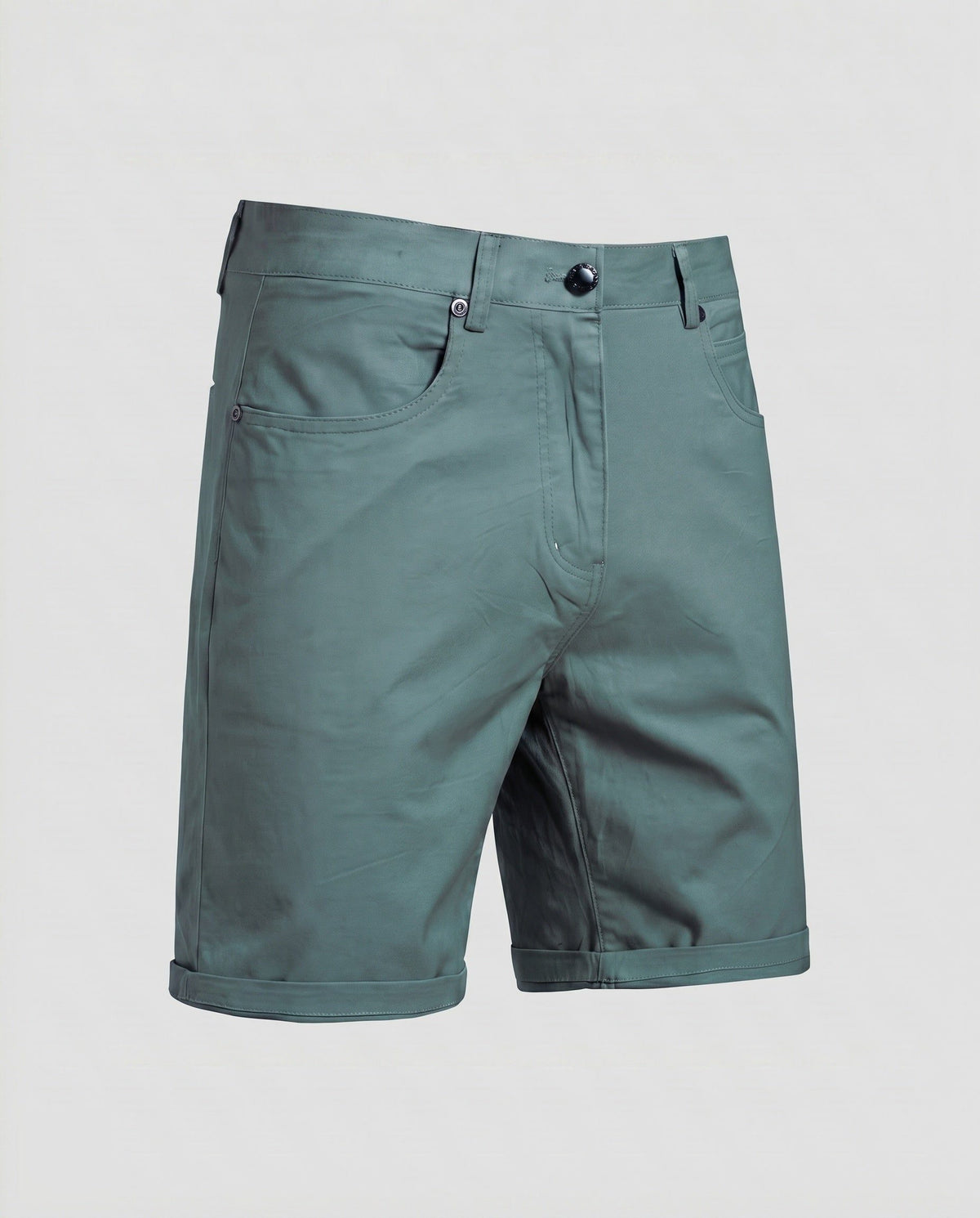 Short Chino à Revers pour Homme - Vert sauge