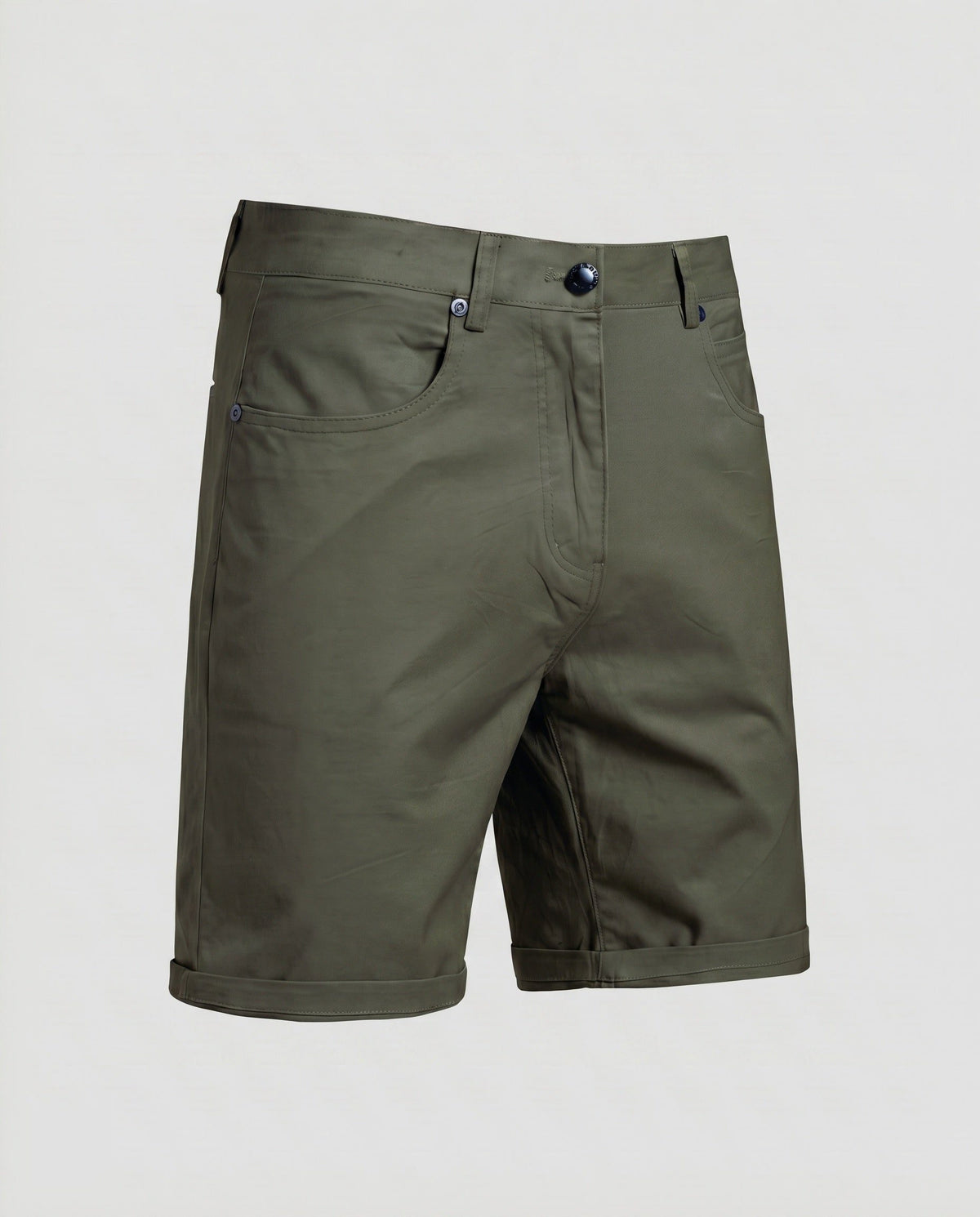 Short Chino à Revers pour Homme - Vert olive