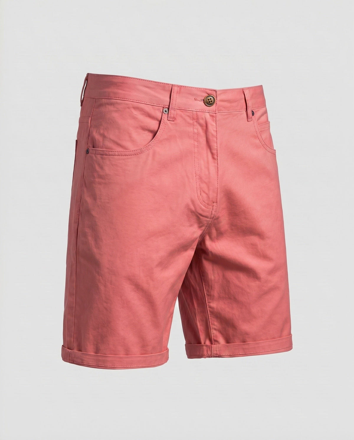 Short Chino à Revers pour Homme - Orange