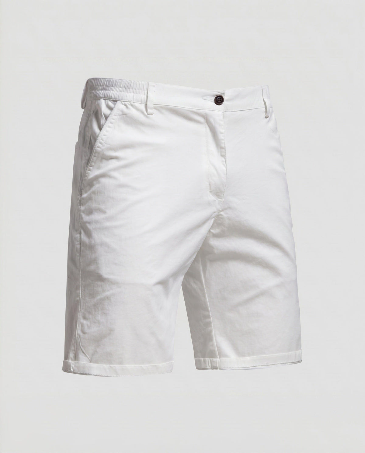 Short Chino à Revers pour Homme - Blanc