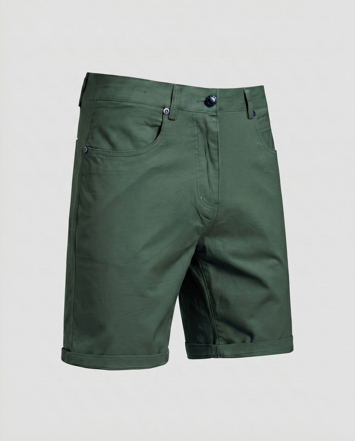 Short Chino à Revers pour Homme - Vert