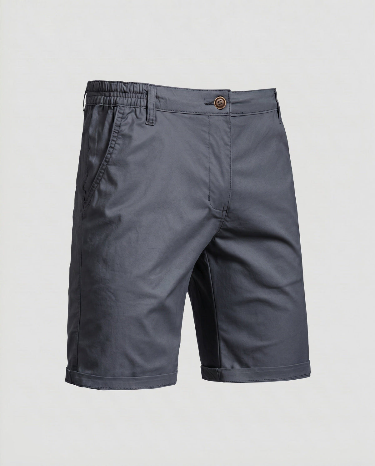 Short Chino à Revers pour Homme - Gris foncé