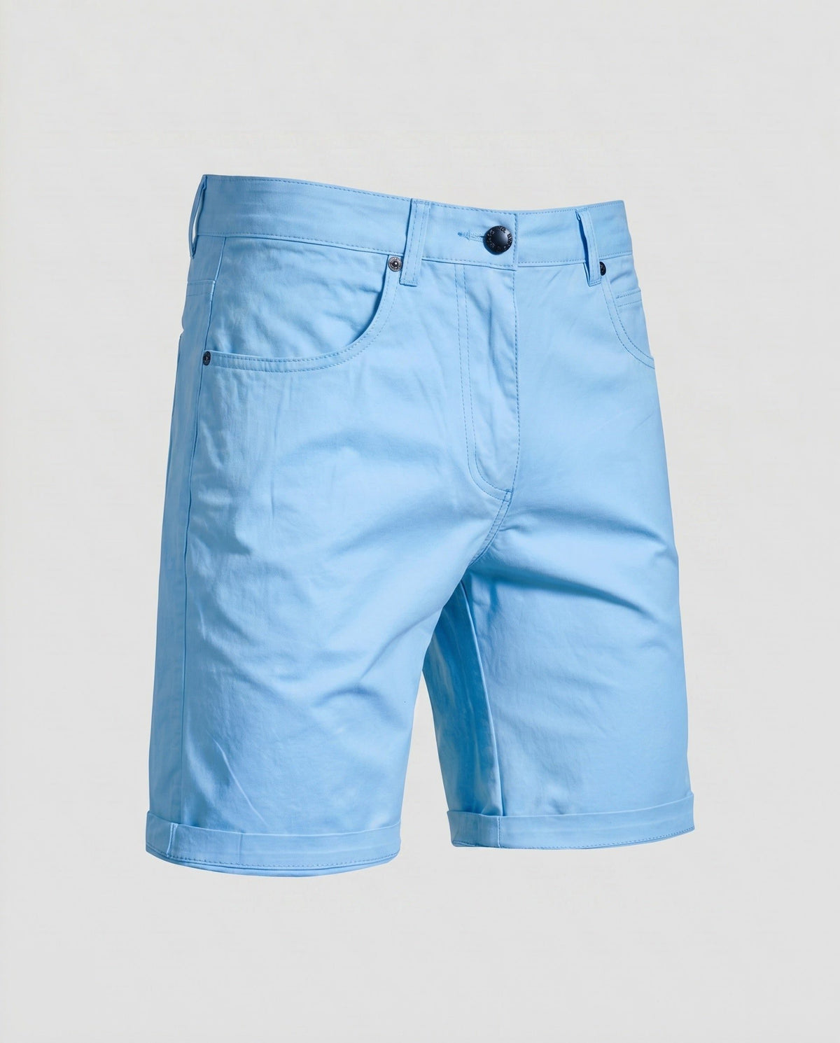 Short Chino à Revers pour Homme - Bleu clair