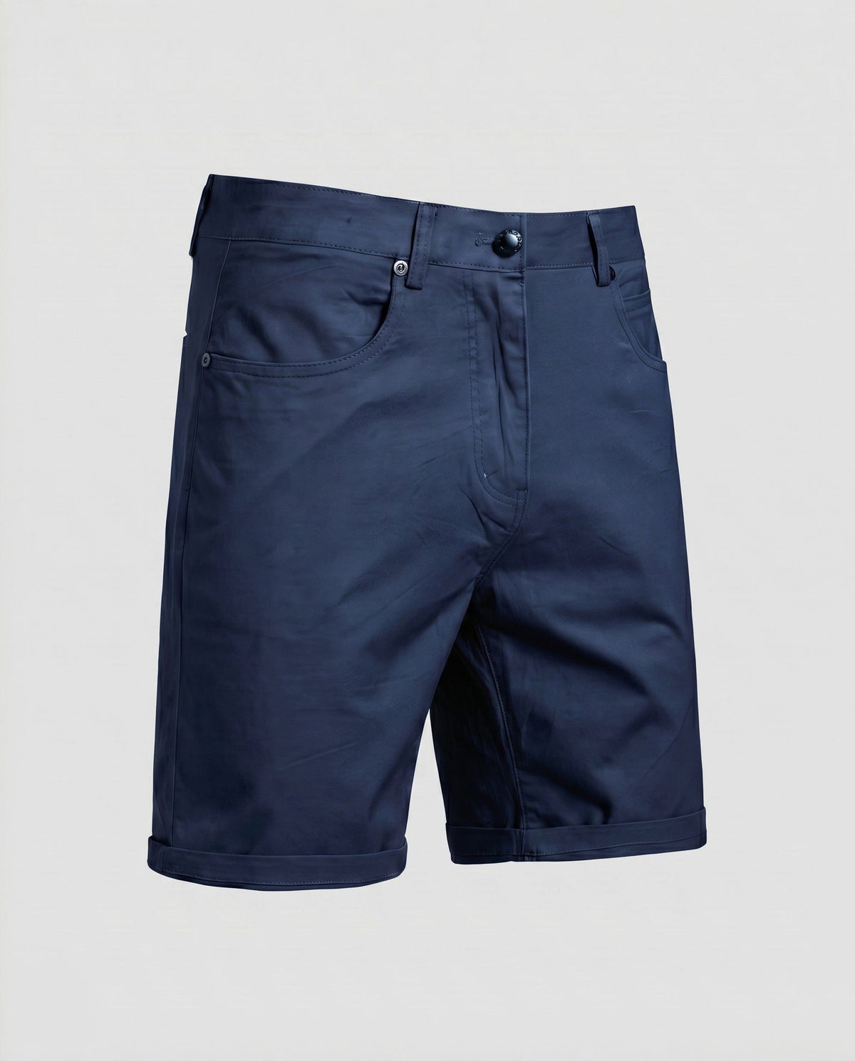 Short Chino à Revers pour Homme - Bleu marine