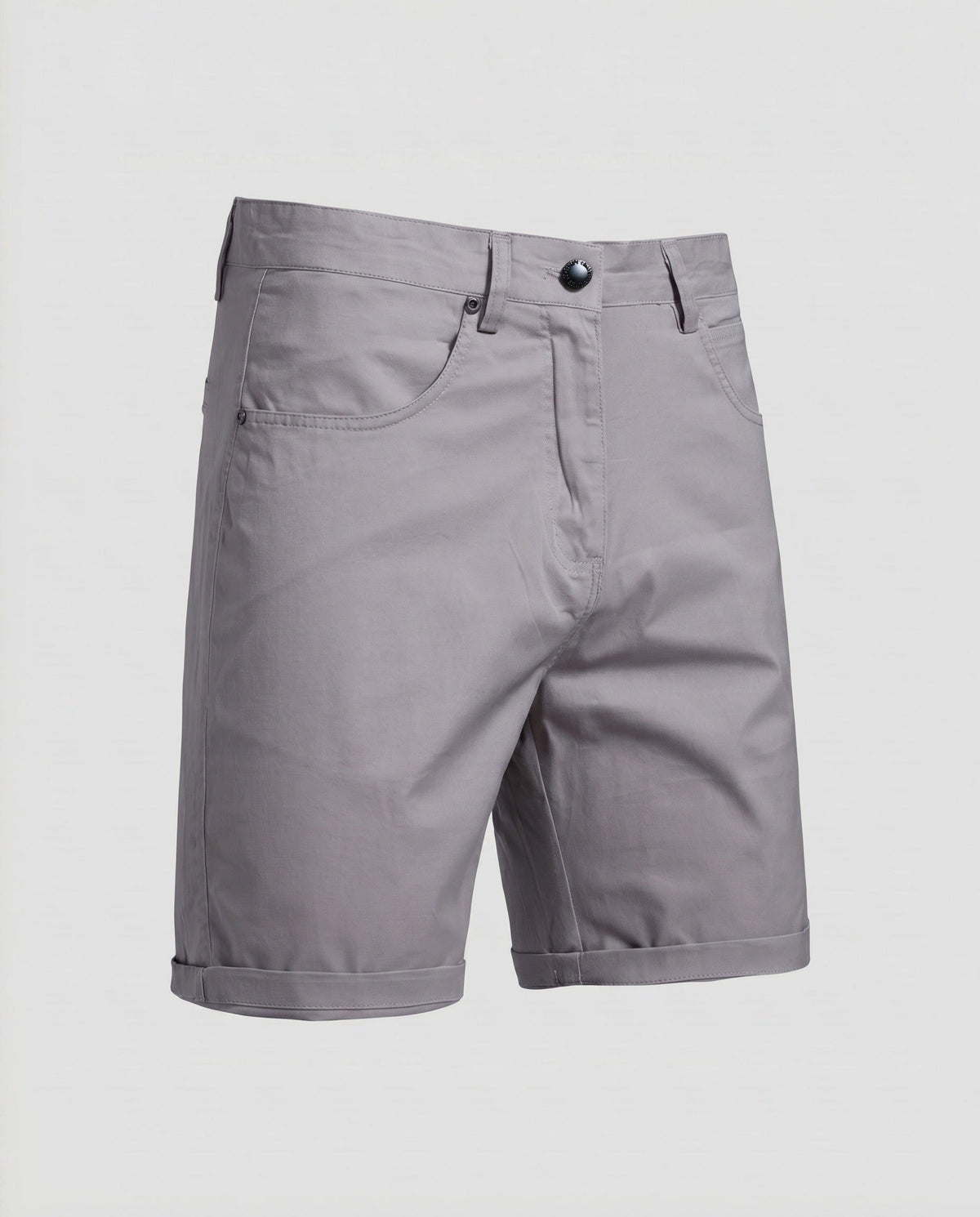 Short Chino à Revers pour Homme - Gris clair