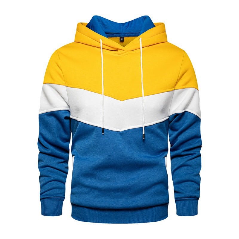 Sweat à Capuche Blocs de Couleur pour Homme - Jaune