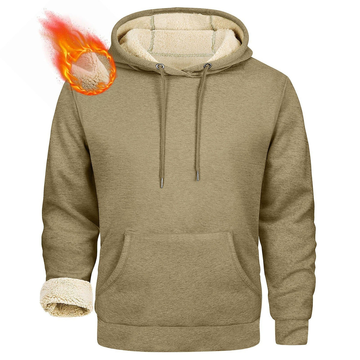 Sweat à Capuche Doublé Polaire pour Homme - View 4