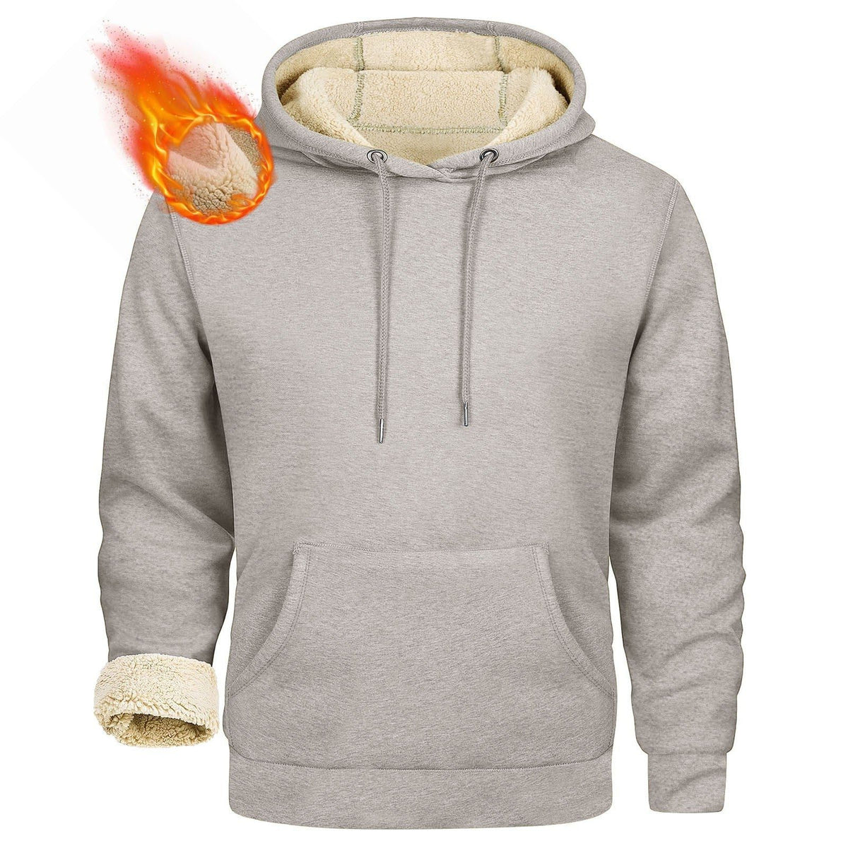 Sweat à Capuche Doublé Polaire pour Homme - View 5