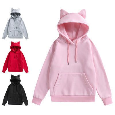 Sweat à Capuche Oreilles de Chat pour Femme