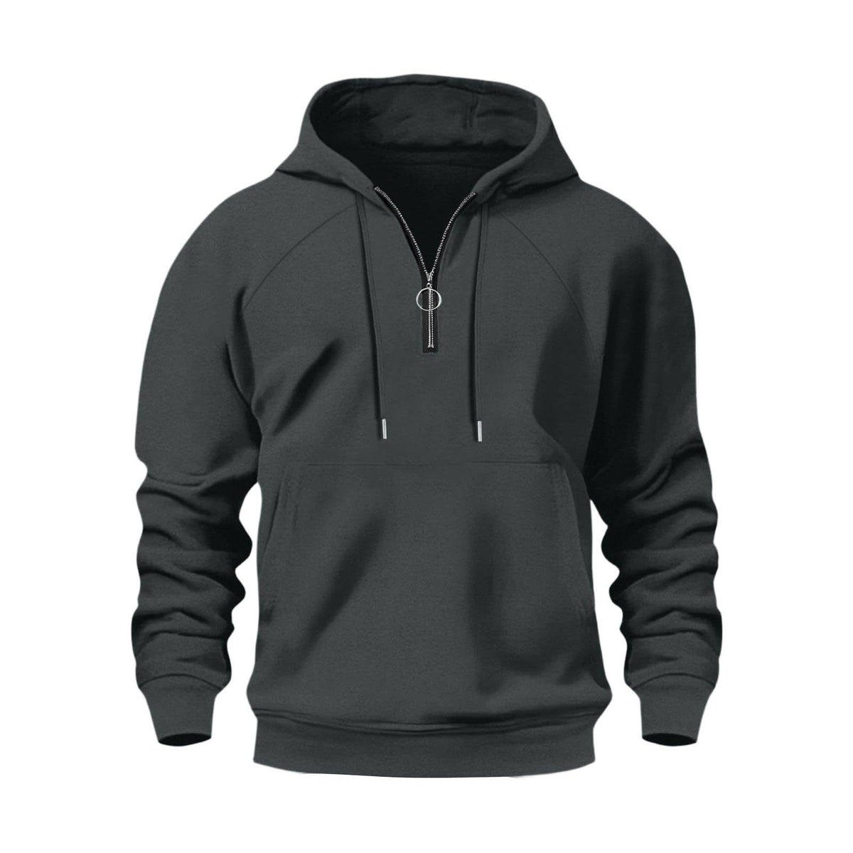 Sweat-Shirt à Capuche avec Demi-Fermeture Éclair pour Homme - View 2