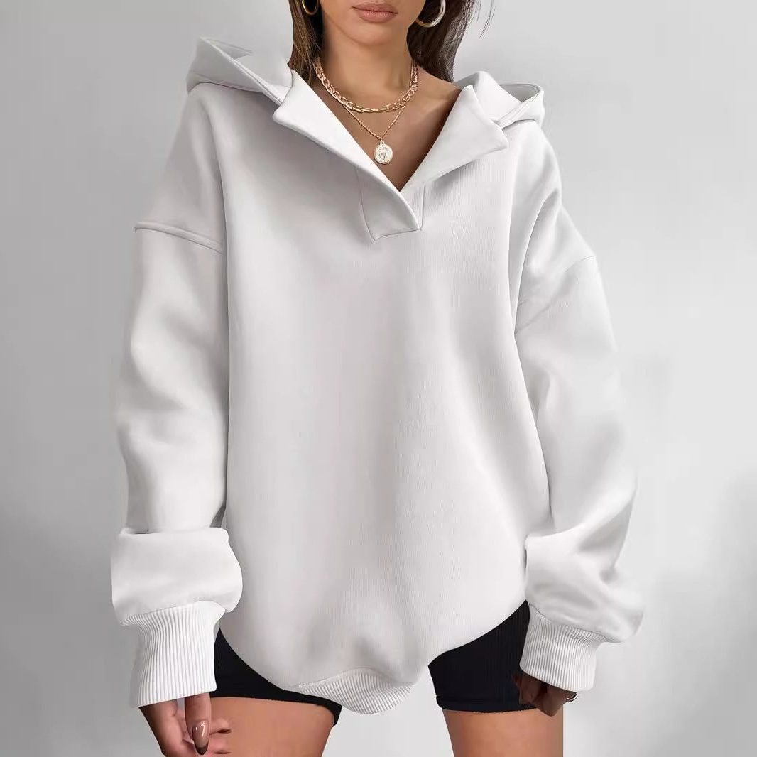 Sweat-shirt Oversize à Fermeture Éclair pour Femme - View 8
