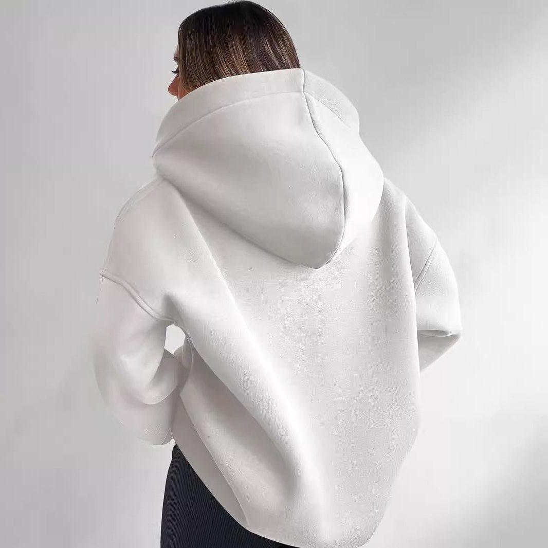 Sweat-shirt Oversize à Fermeture Éclair pour Femme - View 9