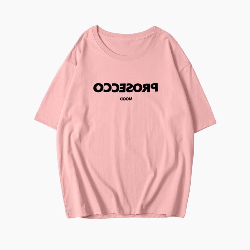 T-shirt Oversize Prosecco pour Femme - Rose