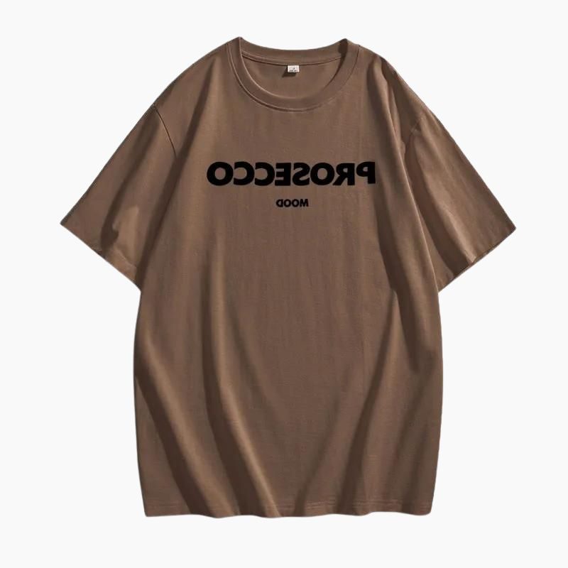 T-shirt Oversize Prosecco pour Femme - Marron