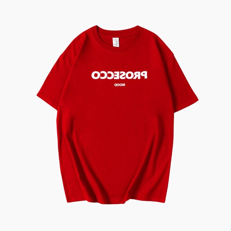 T-shirt Oversize Prosecco pour Femme - Rouge
