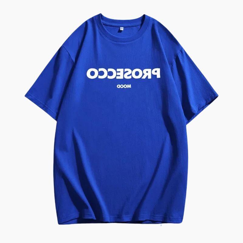T-shirt Oversize Prosecco pour Femme - Bleu