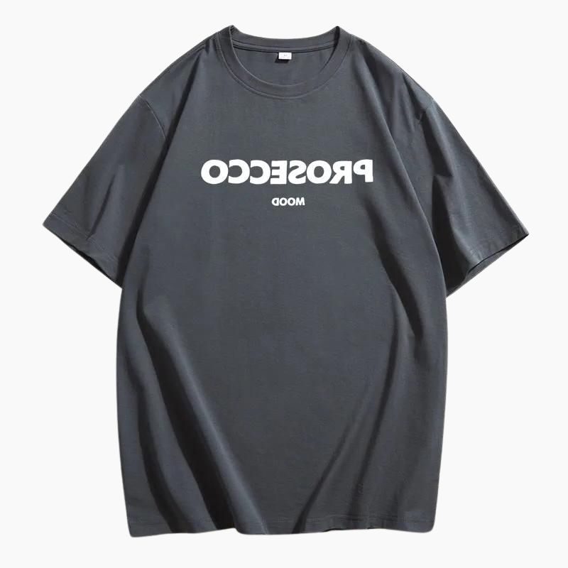 T-shirt Oversize Prosecco pour Femme - Gris