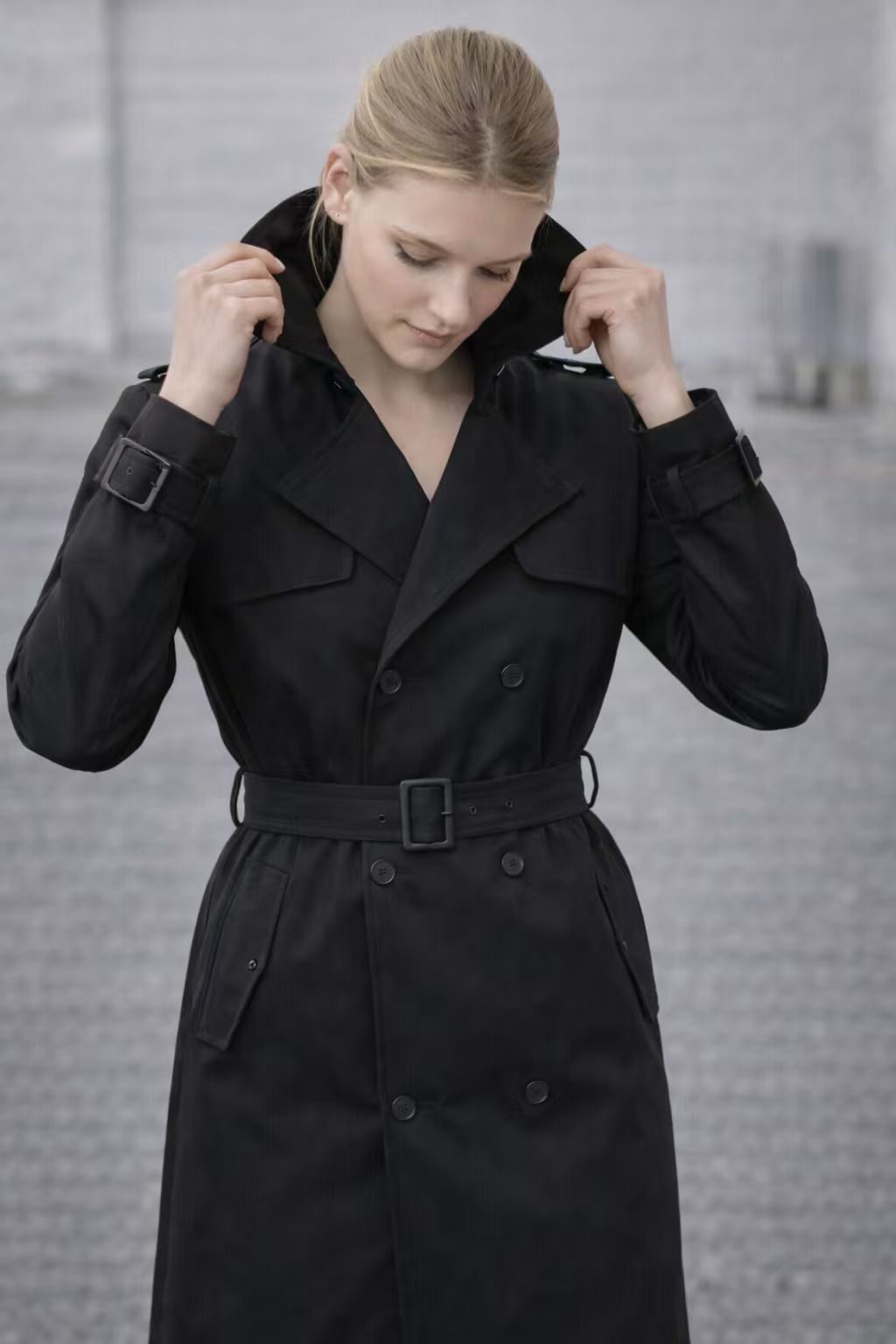 Trench-coat Ceinturé à Double Boutonnage pour Femme - View 6