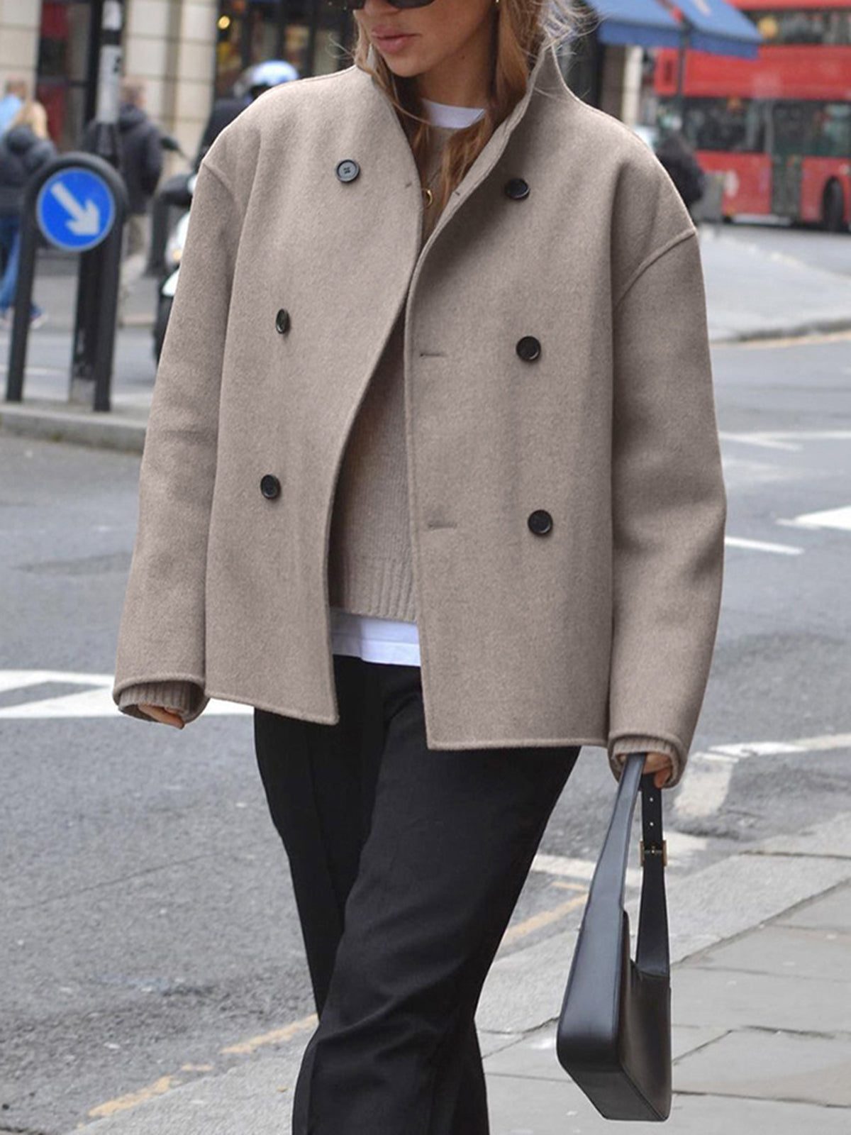 Veste Blazer Oversize Boutonnée pour Femme - View 2