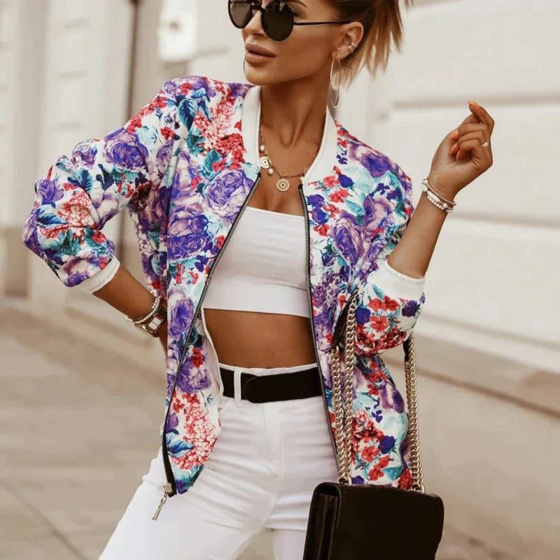 Veste Bomber à Motifs pour Femme