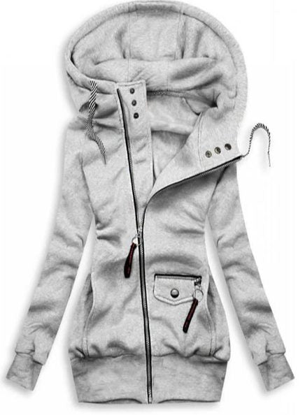 Veste à Capuche avec Fermeture Éclair pour Femme