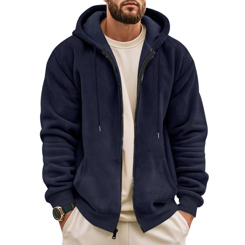 Veste à Capuche avec Fermeture Éclair pour Homme - Bleu marine
