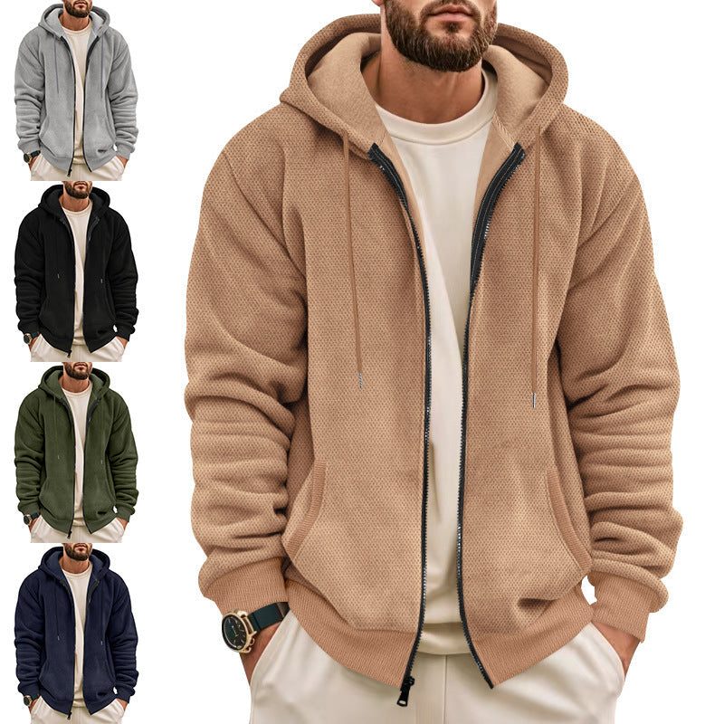 Veste à Capuche avec Fermeture Éclair pour Homme