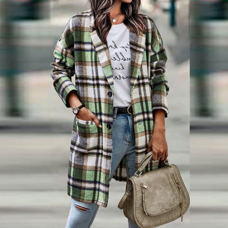 Veste à Carreaux Oversize pour Femme - View 2