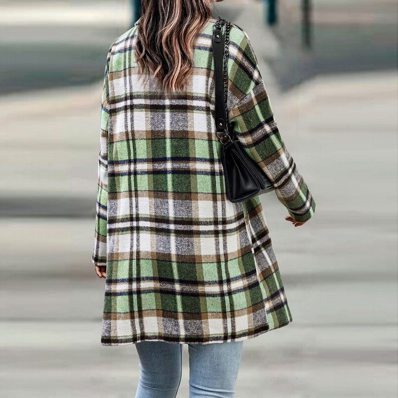 Veste à Carreaux Oversize pour Femme - View 3
