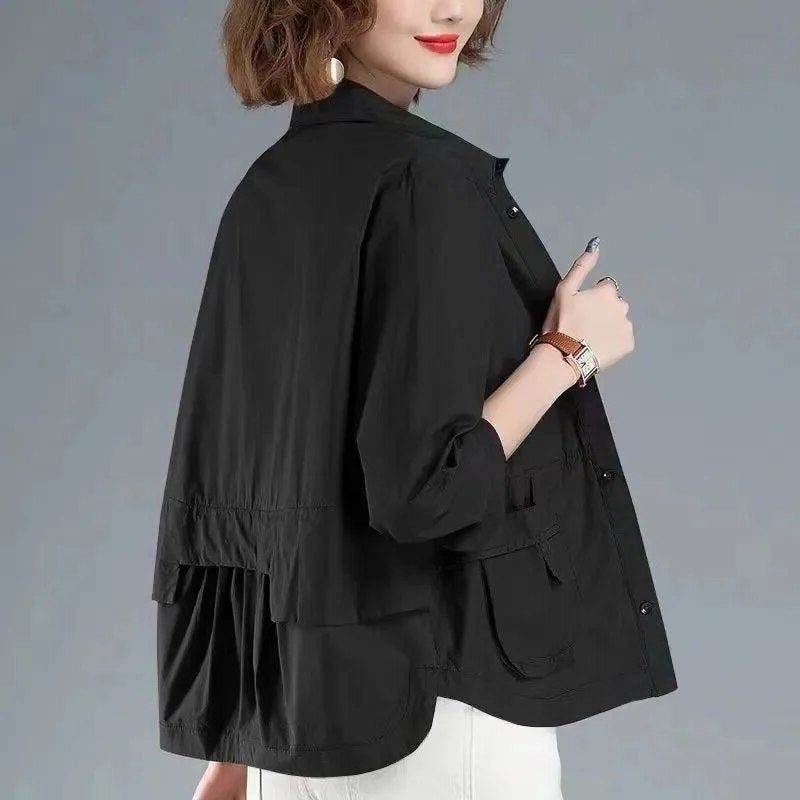 Veste Chemise Oversize avec Poches pour Femme