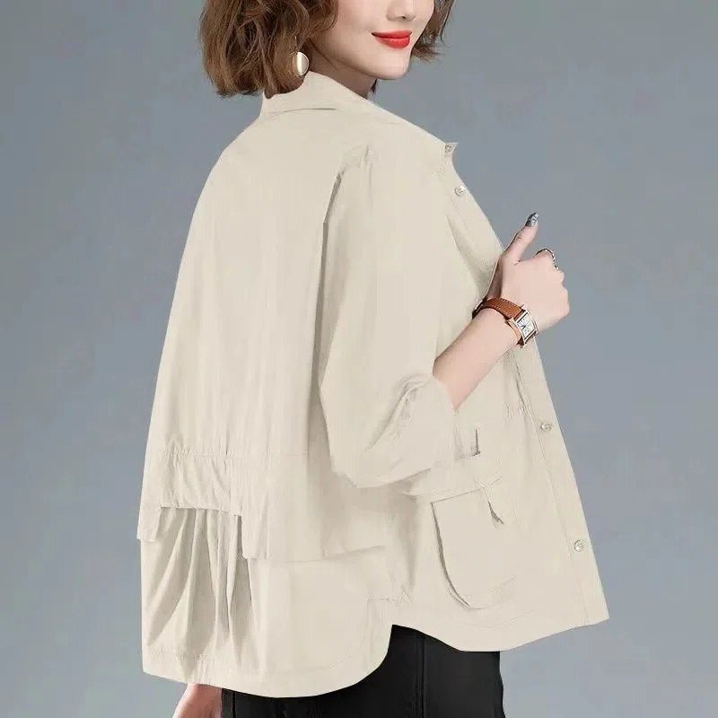 Veste Chemise Oversize avec Poches pour Femme