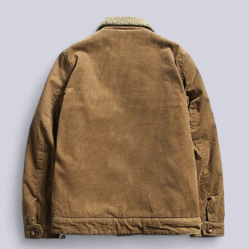 Veste en Velours Côtelé Doublée Sherpa pour Homme