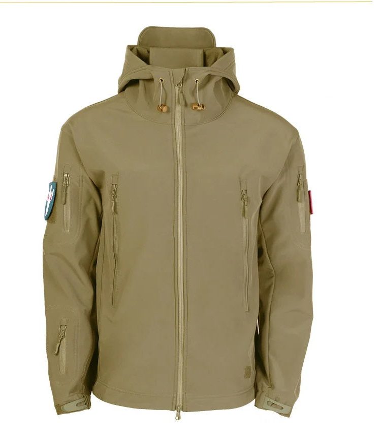 Veste Imperméable avec Col Montant pour Femme - Kaki