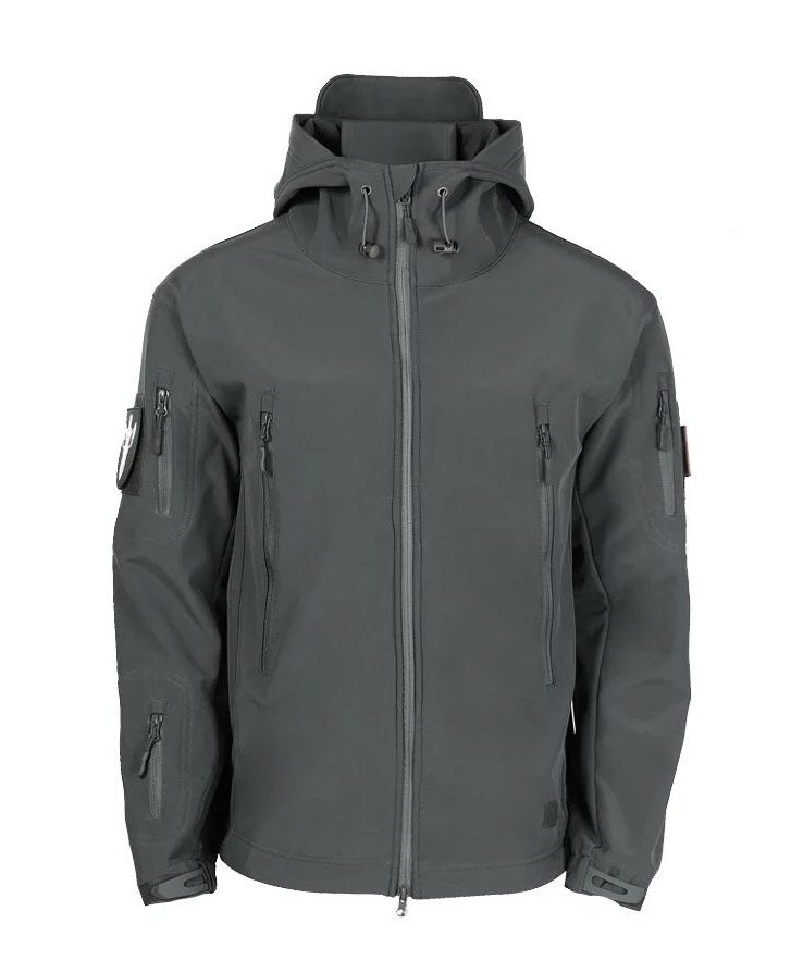 Veste Imperméable avec Col Montant pour Femme - Gris