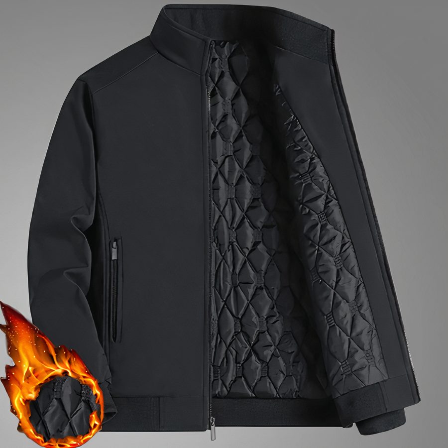 Veste Matelassée avec Col Montant pour Homme - Noir