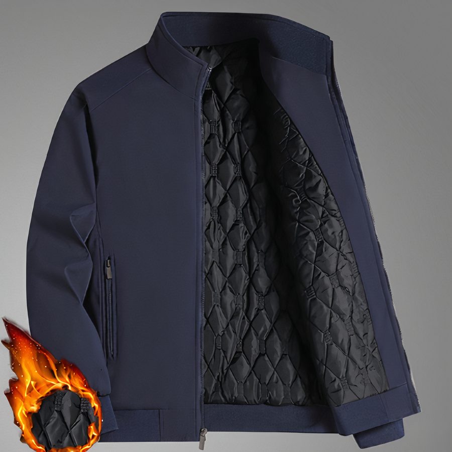 Veste Matelassée avec Col Montant pour Homme - Bleu