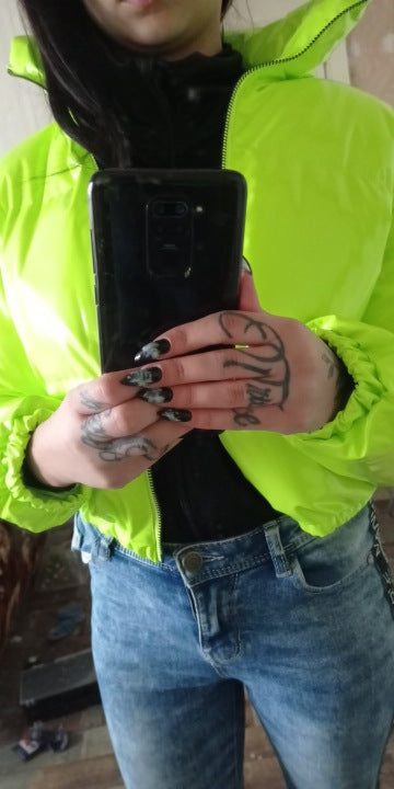 Veste Matelassée Brillante à Col Montant pour Femme - View 7