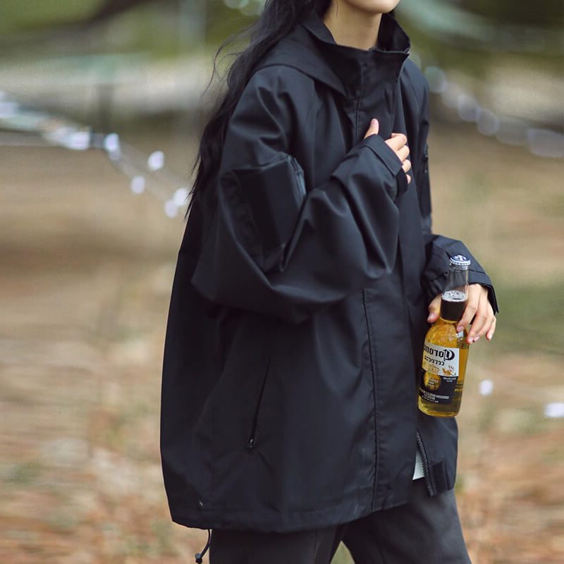 Veste Oversize avec Fermeture Éclair pour Femme