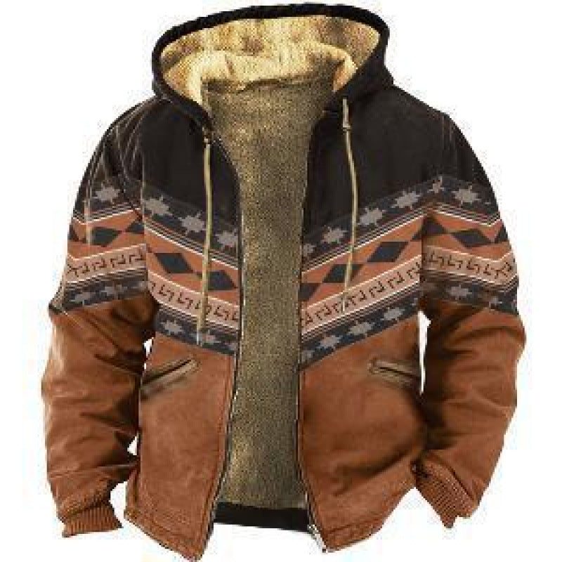 Veste Oversize Doublée Motif Bohème pour Femme