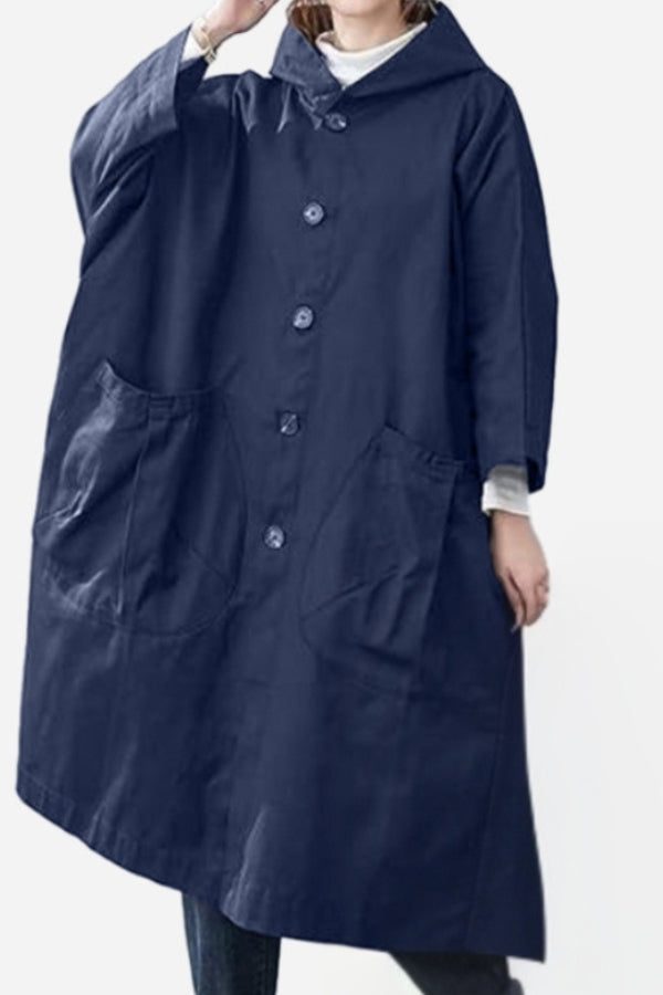 Veste Oversize Imperméable pour Femme - Bleu marine
