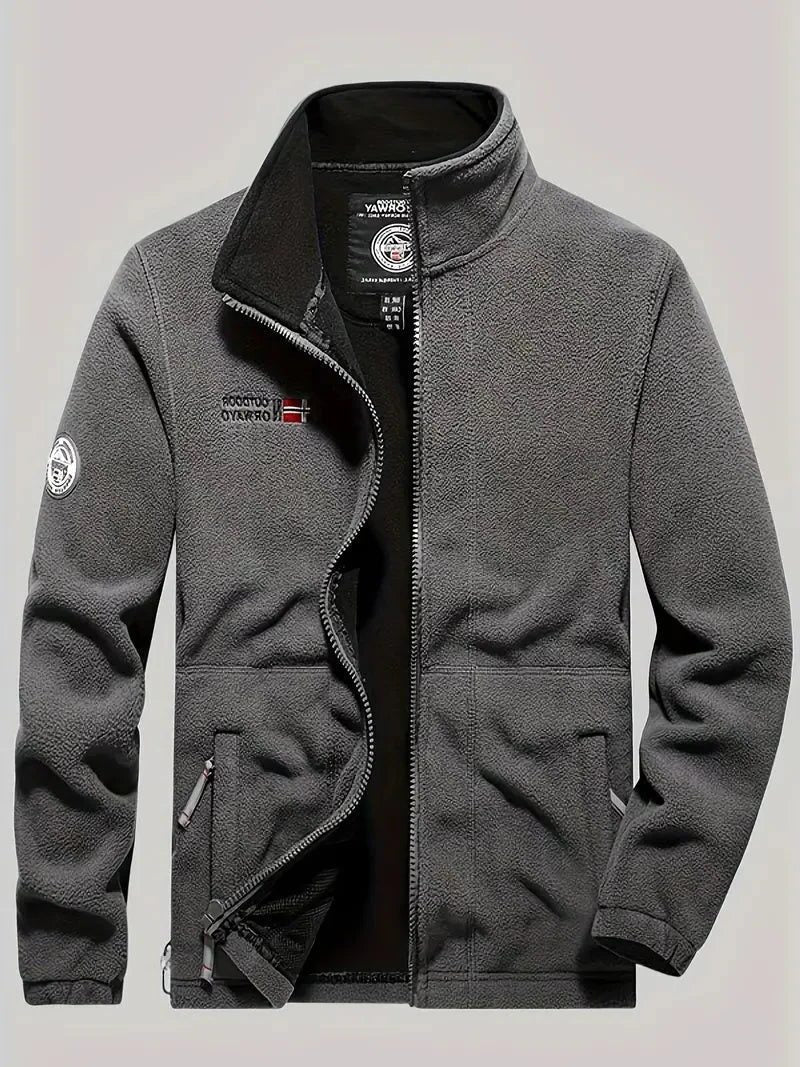 Veste Polaire avec Capuche pour Homme - Gris