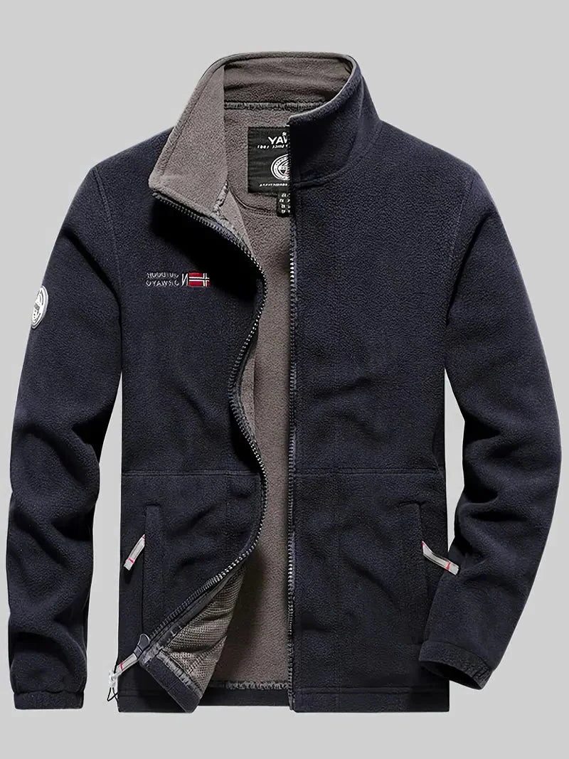 Veste Polaire avec Capuche pour Homme - Bleu