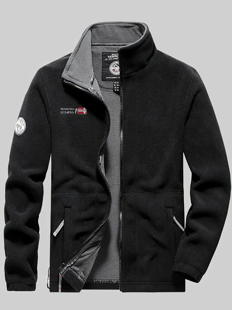 Veste Polaire avec Capuche pour Homme - Noir (2)