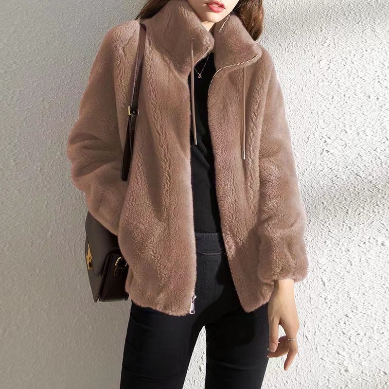 Veste Polaire Oversize pour Femme - Marron