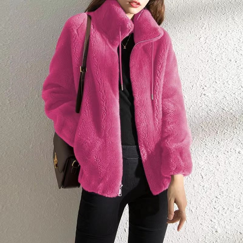 Veste Polaire Oversize pour Femme - Rose