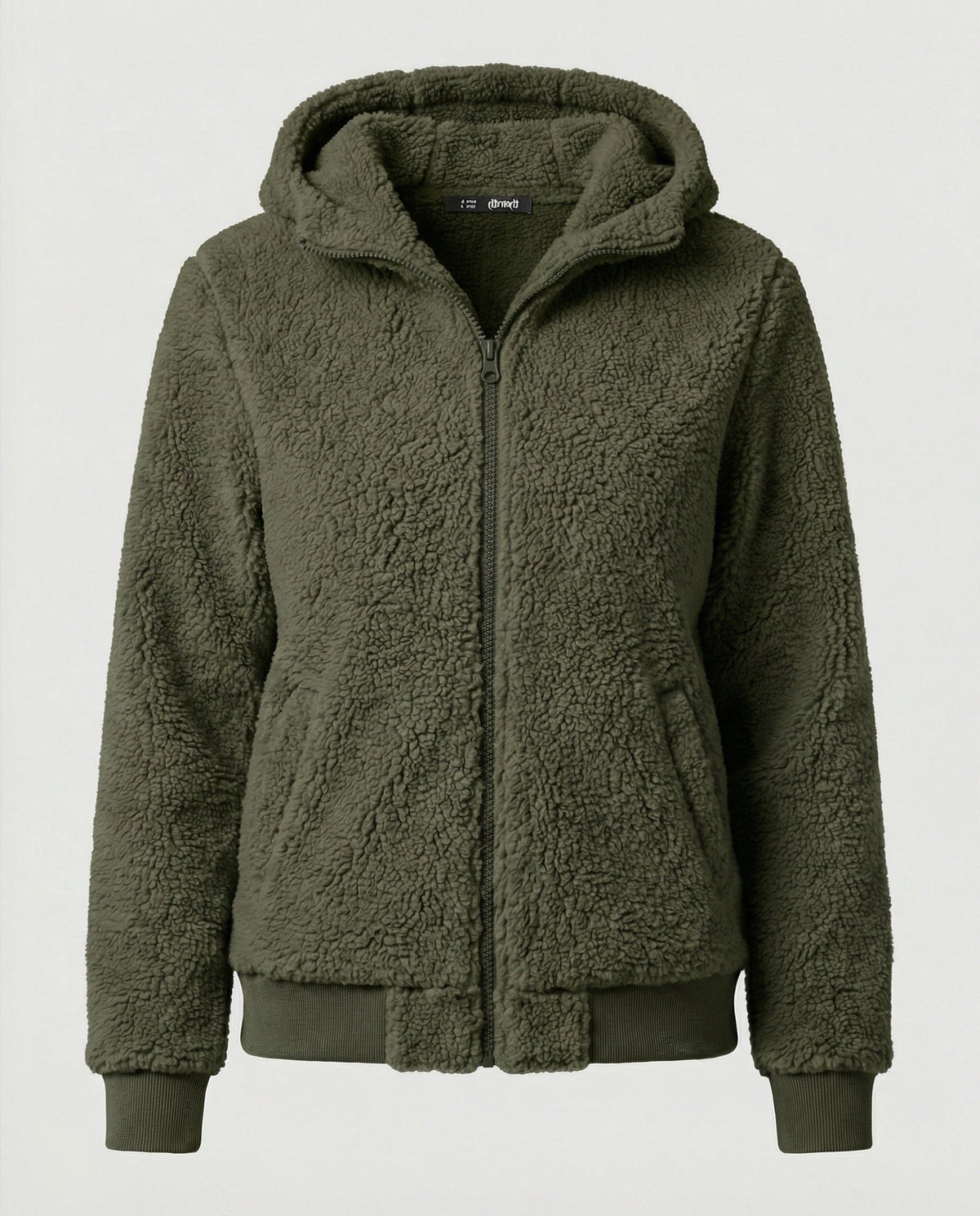 Veste Polaire Zippée pour Femme - Vert olive
