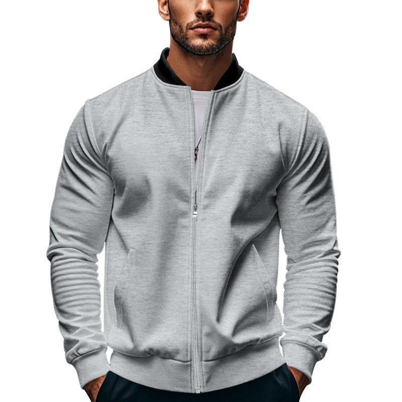 Veste Zippée avec Poches pour Homme - Gris clair